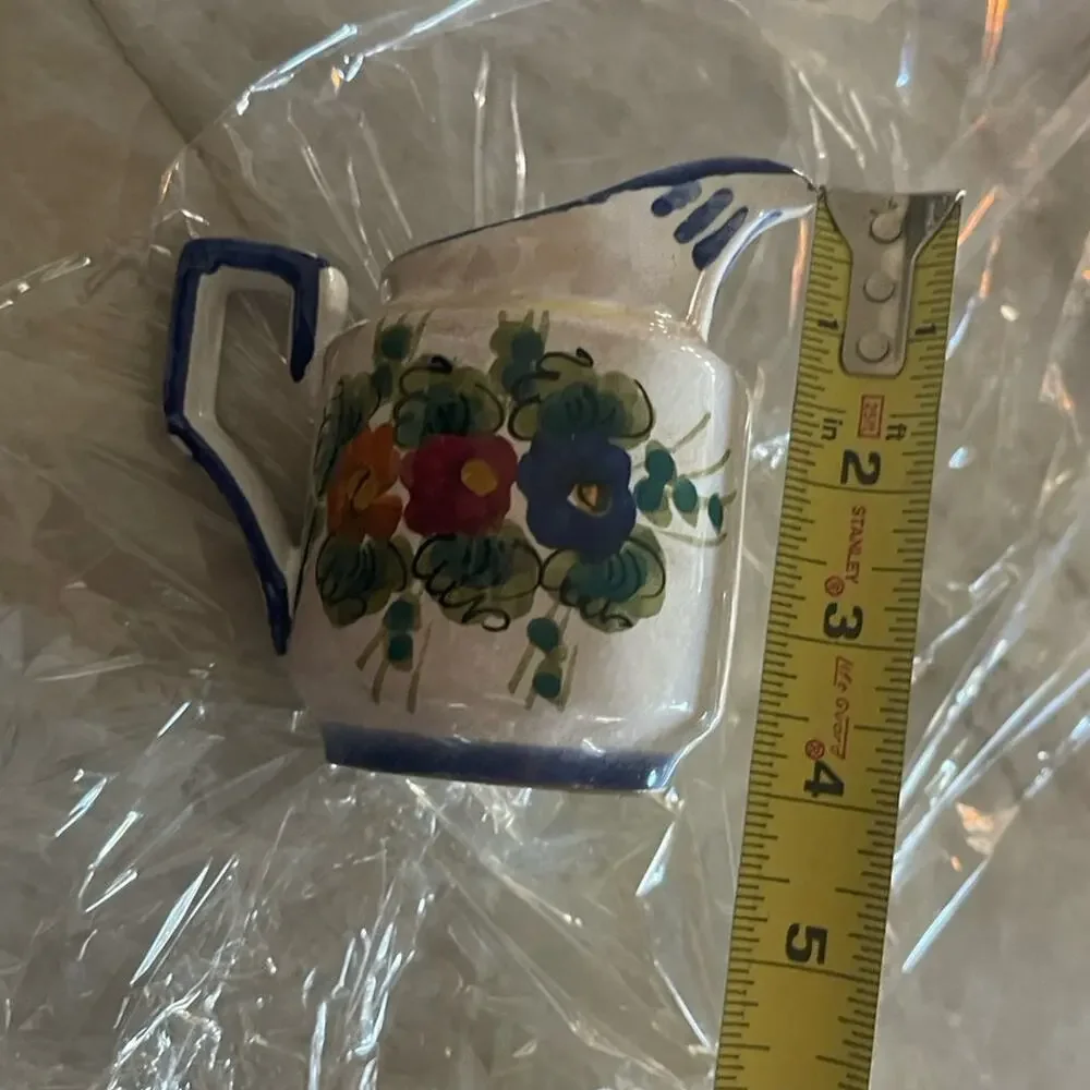 Italian handpainted creamer 4”